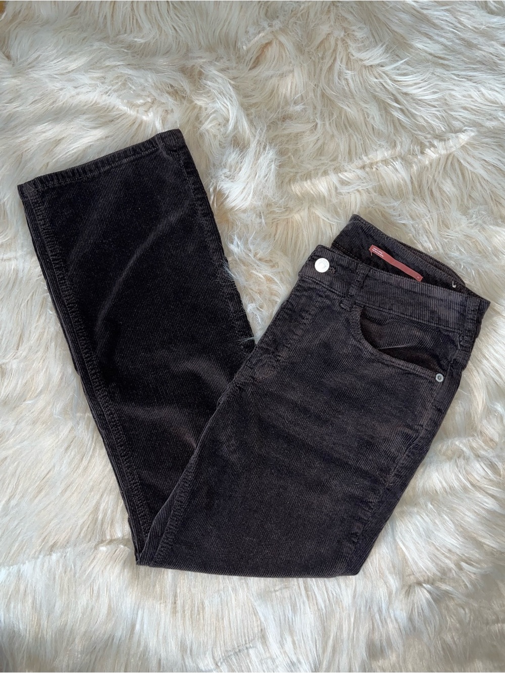 Pilcro by Anthropologie | The Yaya Brown Corduroy Cropped Kick Flare Pants - Picture 4 of 10
